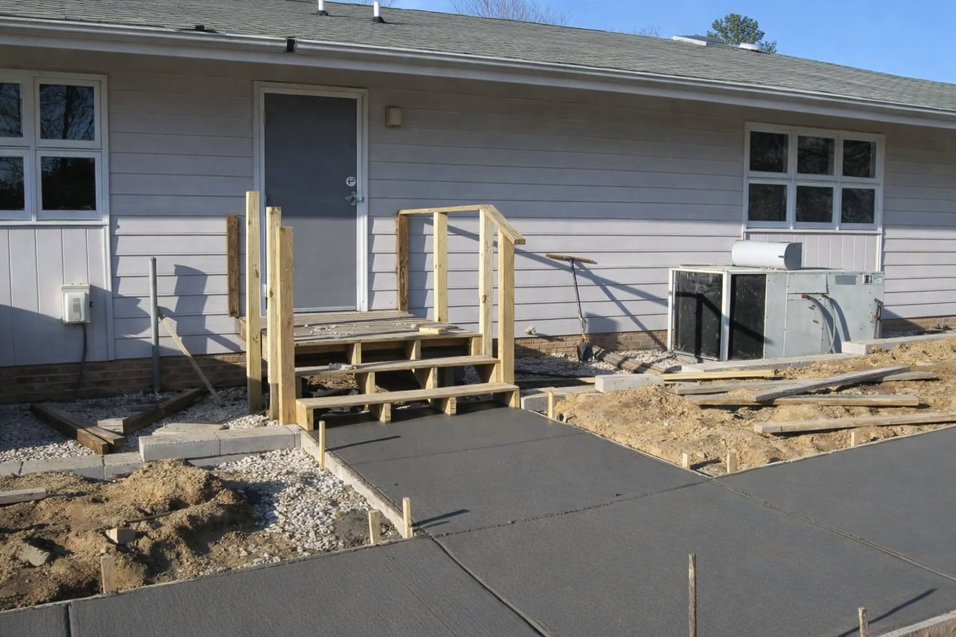 Concrete sidewalk building in Lafayette, IN